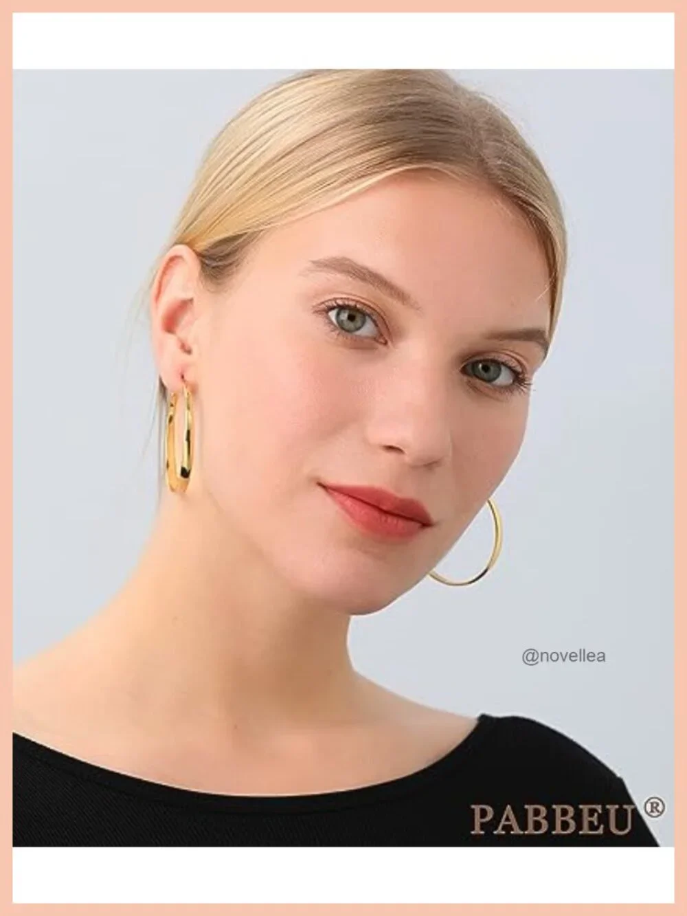 925 Sterling Silver Large Hoop Earrings Hypoallergenic Thin Lightweight for